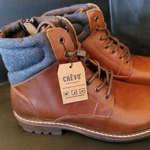 Men's Crevo Ankle High Leather Boots with Zipper (Size 11)
